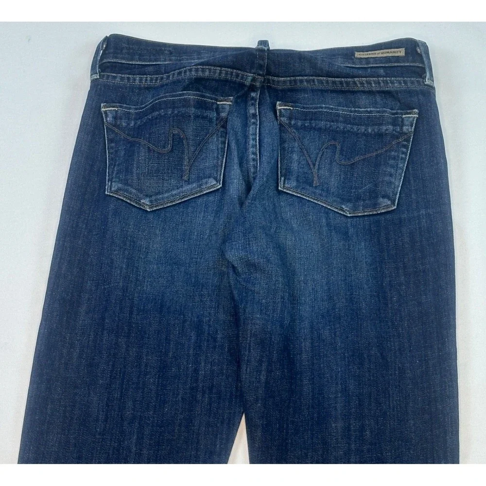 Citizens of Humanity Ava Women Low Rise Straight Leg Dark Blue Denim Jeans 24